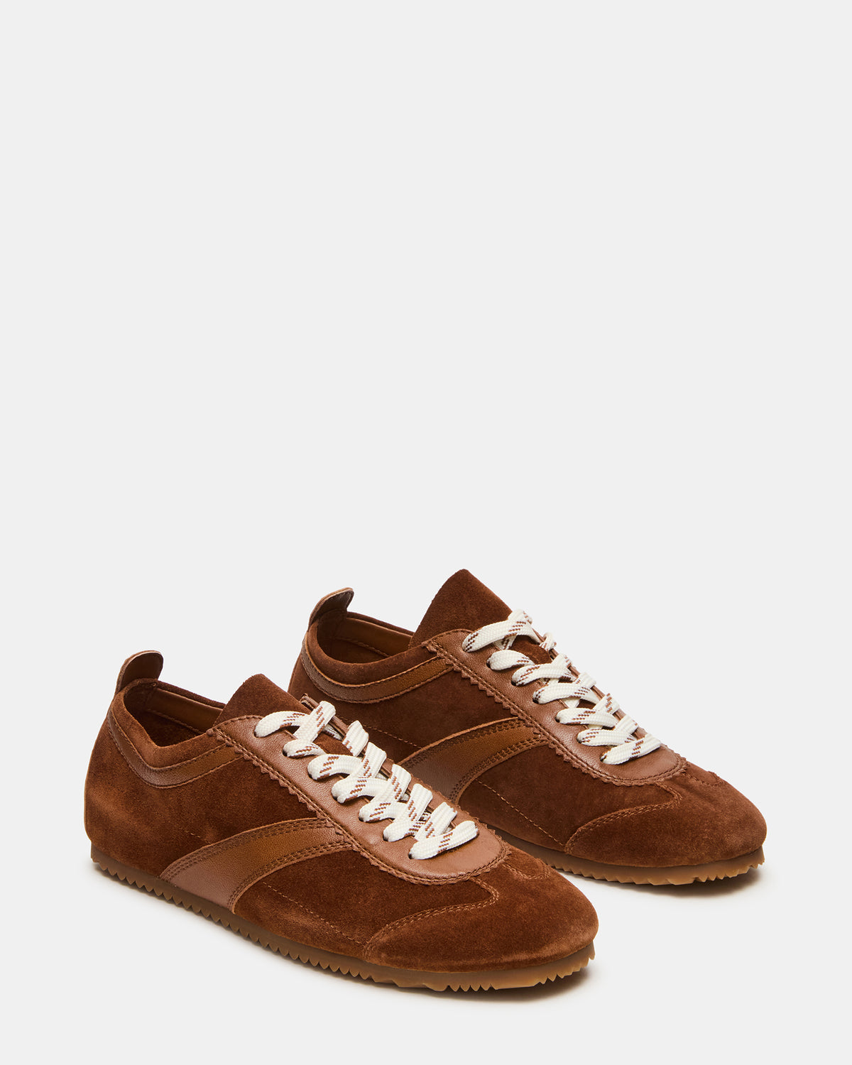 JAYE Chestnut Suede Low-Top Lace-Up Women's Sneaker - Steve Madden