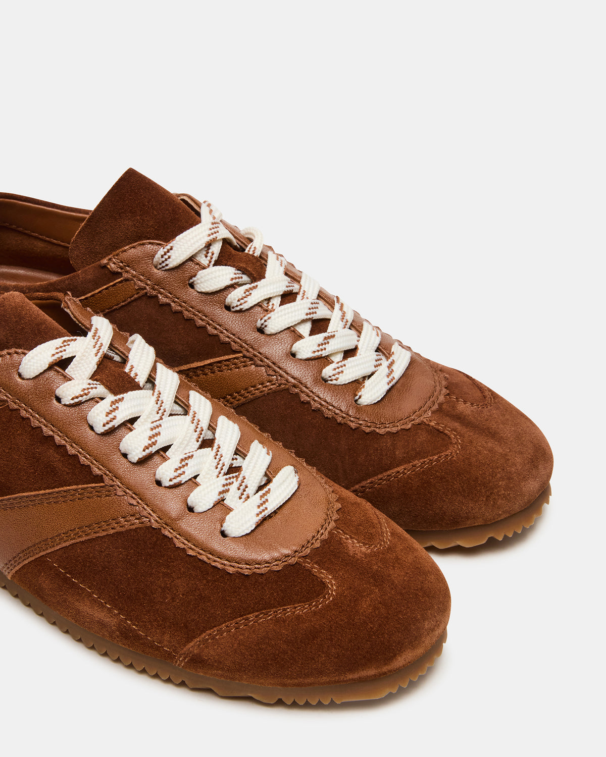 JAYE Chestnut Suede Low-Top Lace-Up Women's Sneaker - Steve Madden
