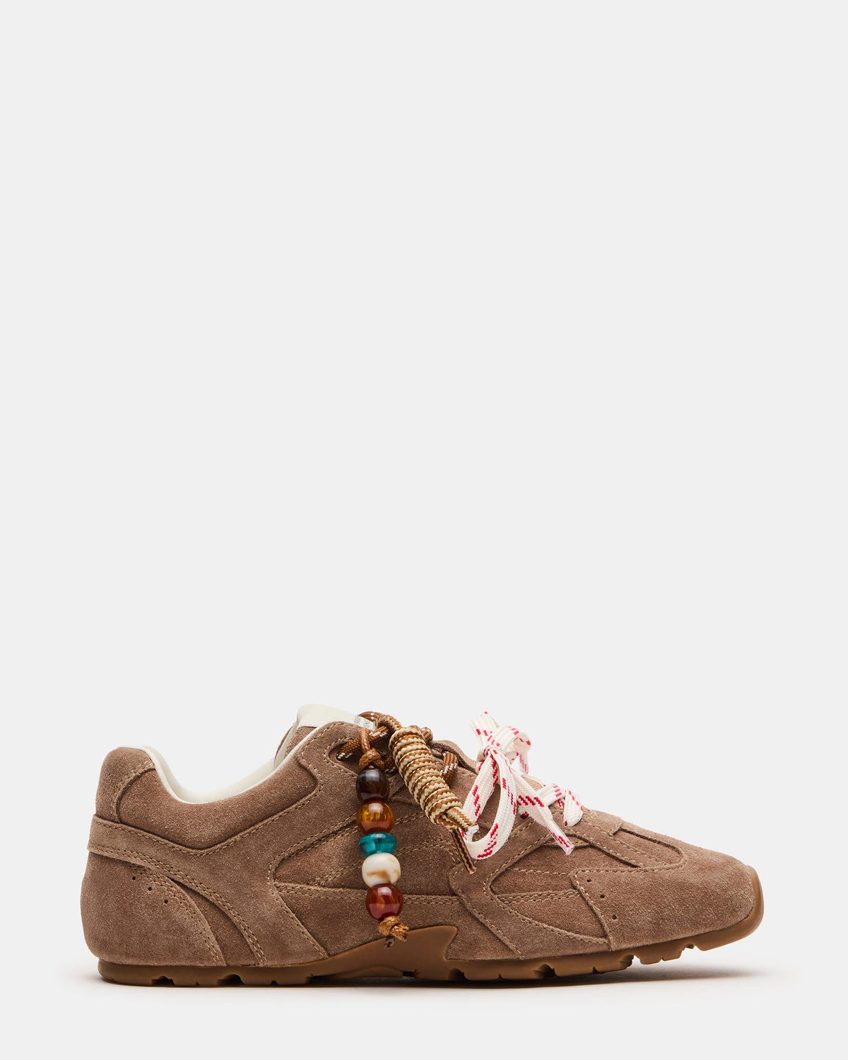 AZIEL Charm Taupe Suede Low-Top Lace-Up Women's Sneakers - Steve Madden