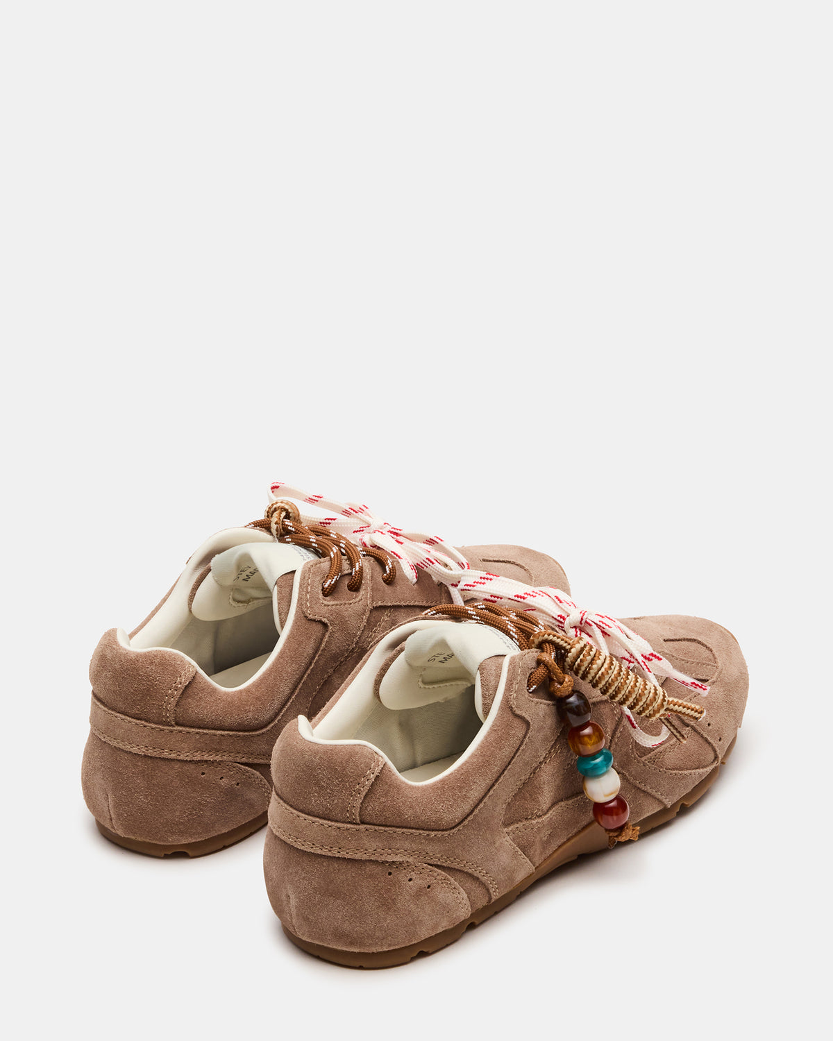 AZIEL Charm Taupe Suede Low-Top Lace-Up Women's Sneakers - Steve Madden