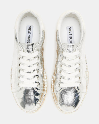 BECKY Silver Multi Women's Espadrille Platform Casual Sneakers - Steve Madden