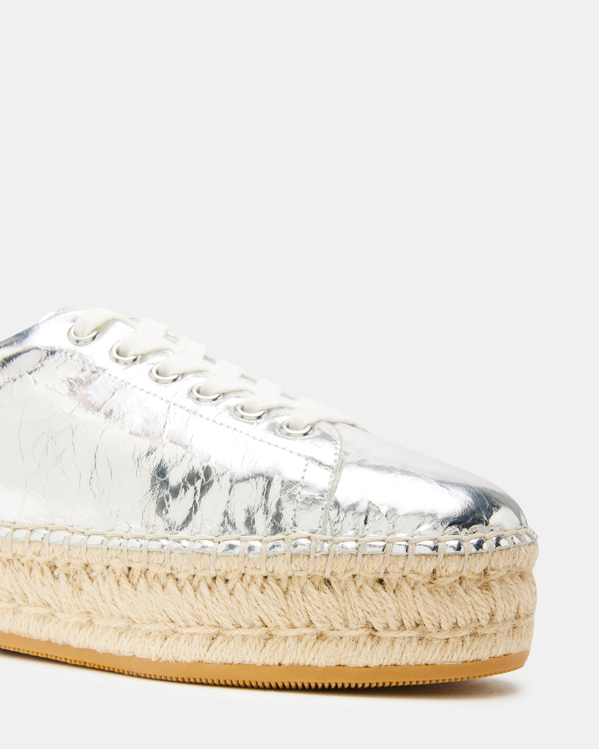 BECKY Silver Multi Women's Espadrille Platform Casual Sneakers - Steve Madden