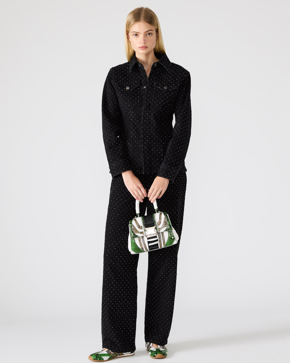 VIPER SNEAKER & DIEGO BAG GREEN METALLIC BUNDLE - Steve Madden