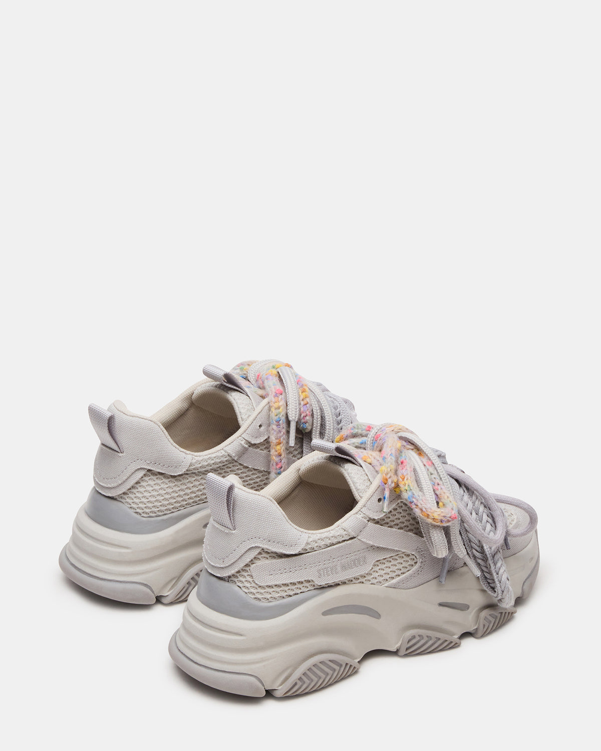 PRYCE Grey Low-Top Lace-Up Chunky Platform Women's Sneaker - Steve Madden