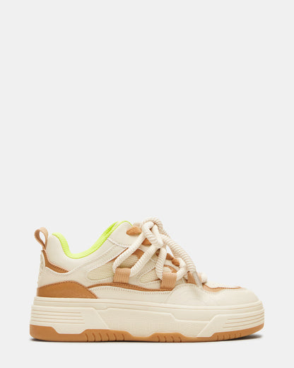 BOOMER Tan Multi Platform Chunky Sneaker | Women's Sneakers - Steve Madden