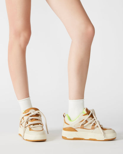 BOOMER Tan Multi Platform Chunky Sneaker | Women's Sneakers - Steve Madden