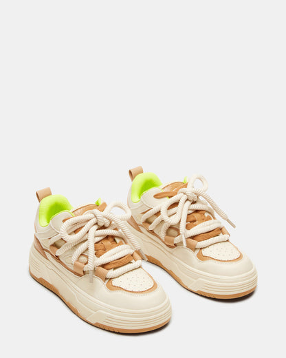 BOOMER Tan Multi Platform Chunky Sneaker | Women's Sneakers - Steve Madden