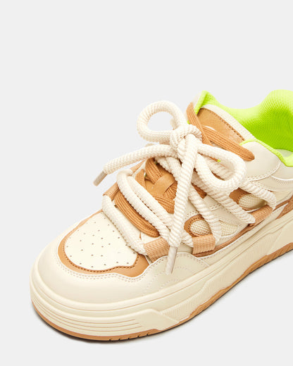BOOMER Tan Multi Platform Chunky Sneaker | Women's Sneakers - Steve Madden