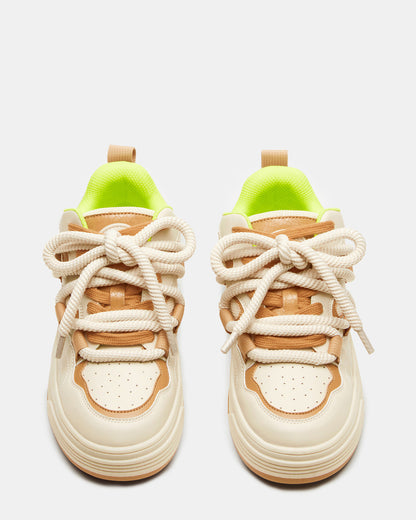 BOOMER Tan Multi Platform Chunky Sneaker | Women's Sneakers - Steve Madden