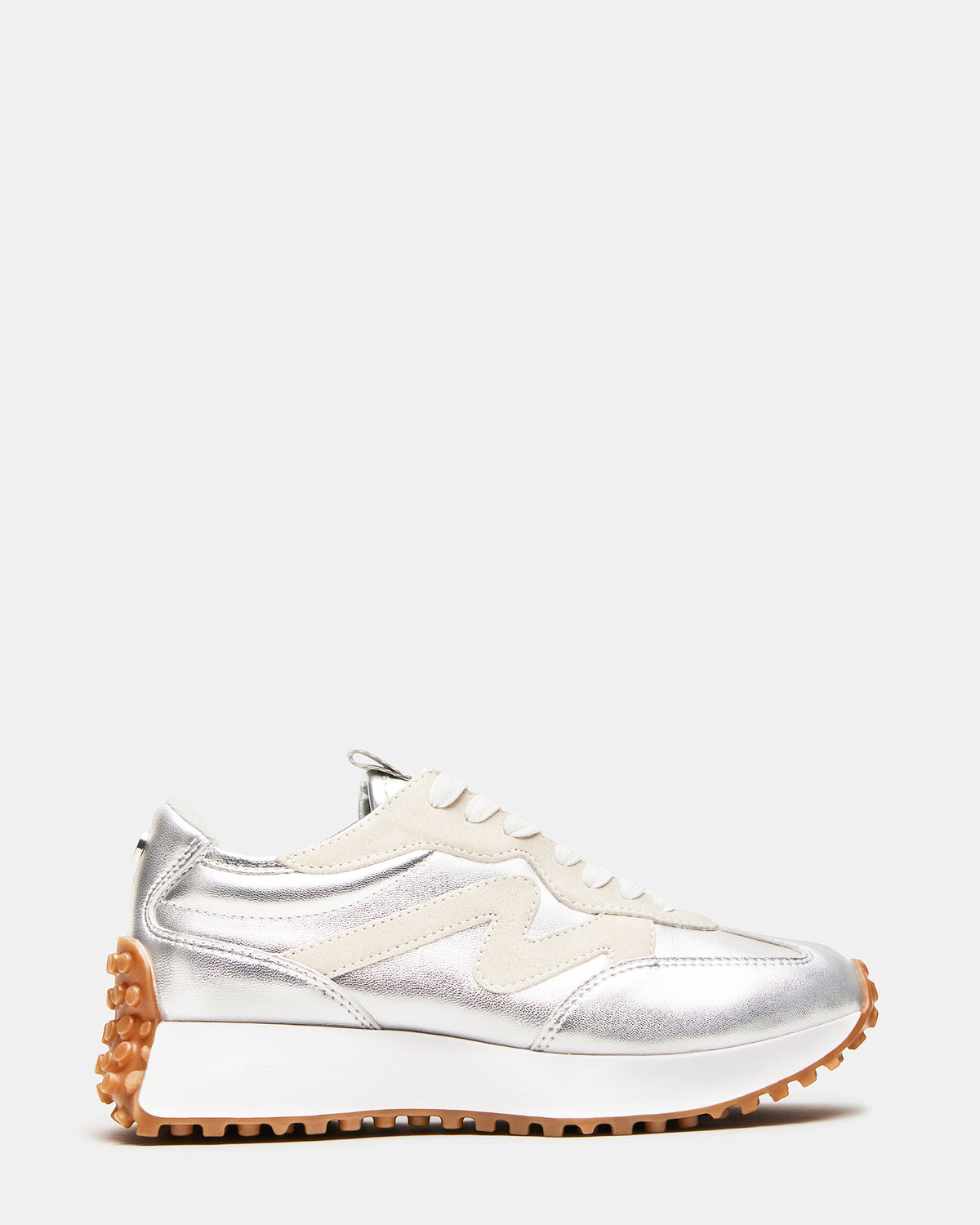 CAMPO Silver Lace-Up Women's Sneaker - Steve Madden