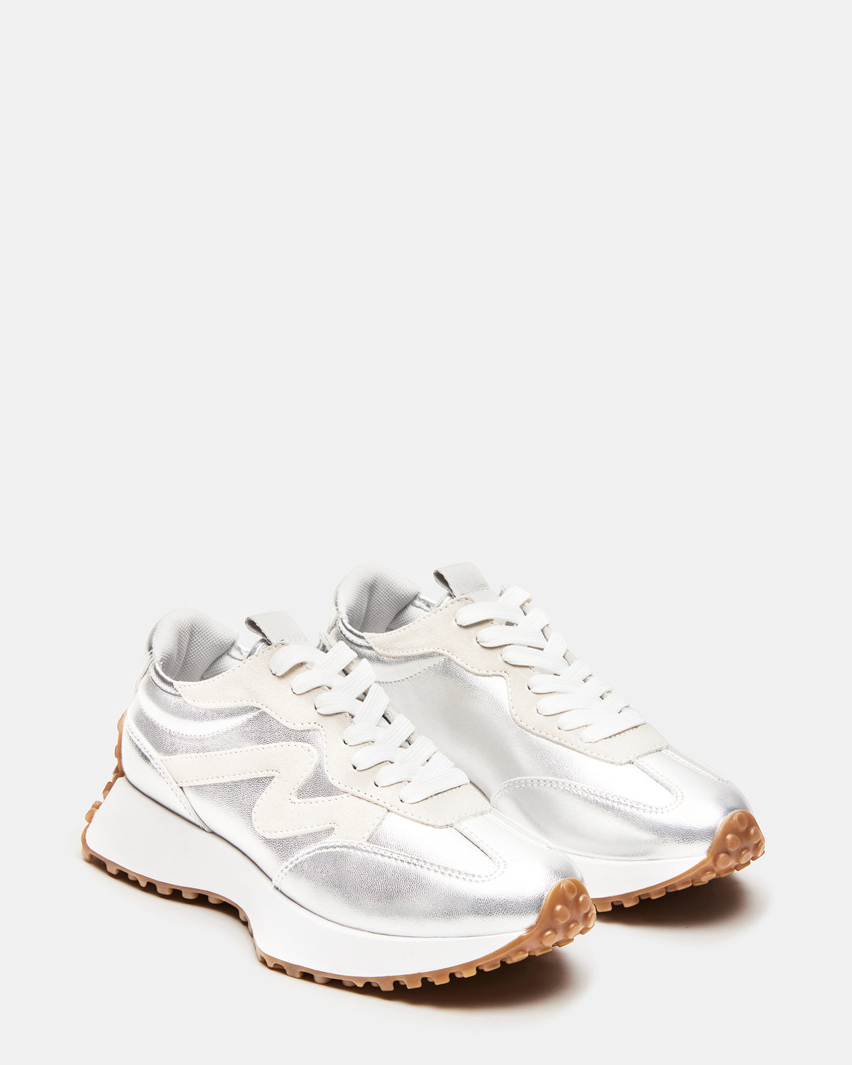CAMPO Silver Lace-Up Women's Sneaker - Steve Madden