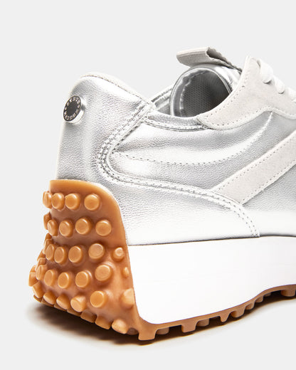 CAMPO Silver Lace-Up Women's Sneaker - Steve Madden