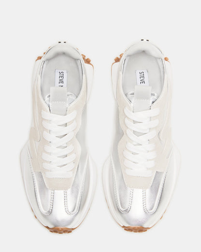 CAMPO Silver Lace-Up Women's Sneaker - Steve Madden