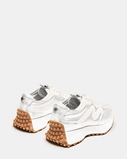 CAMPO Silver Lace-Up Women's Sneaker - Steve Madden