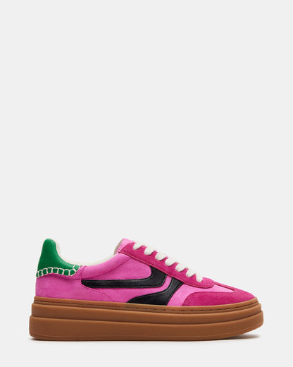 DODGE Pink Multi Low-Top Platform Women's Sneaker - Steve Madden