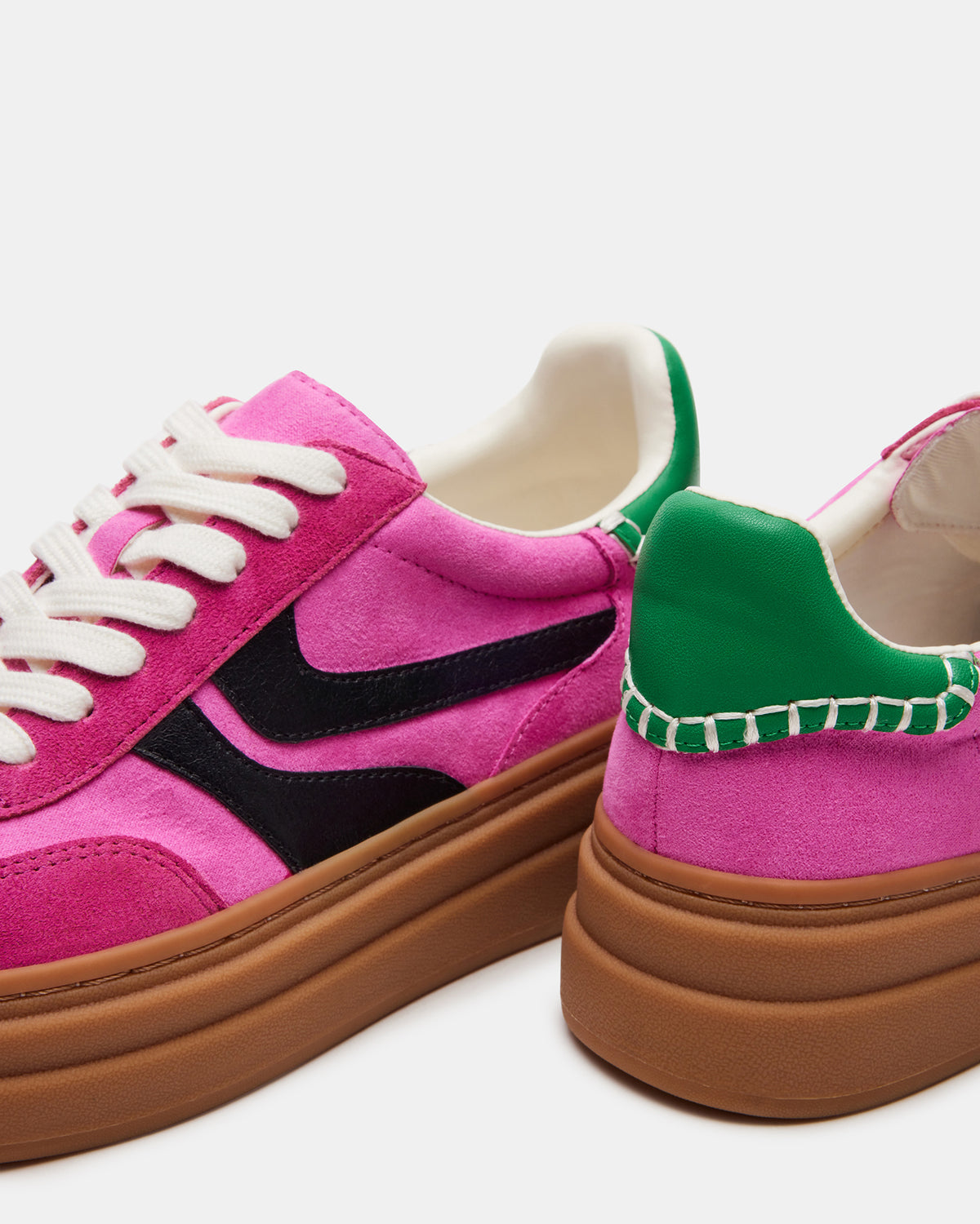 DODGE Pink Multi Low-Top Platform Women's Sneaker - Steve Madden