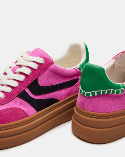 DODGE Pink Multi Low-Top Platform Women's Sneaker - Steve Madden