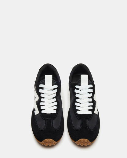 CASPER Black/White Low-Top Lace-Up Women's Sneaker - Steve Madden