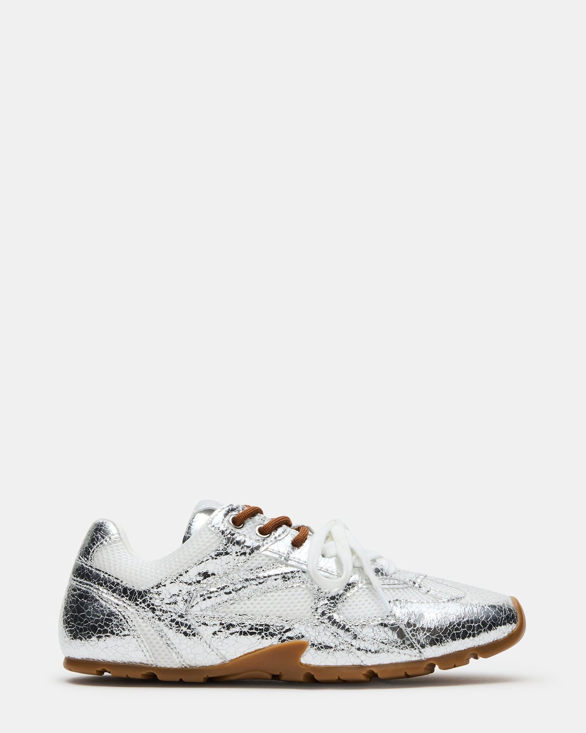 AZIEL Silver Low-Top Lace-Up Women's Sneakers - Steve Madden