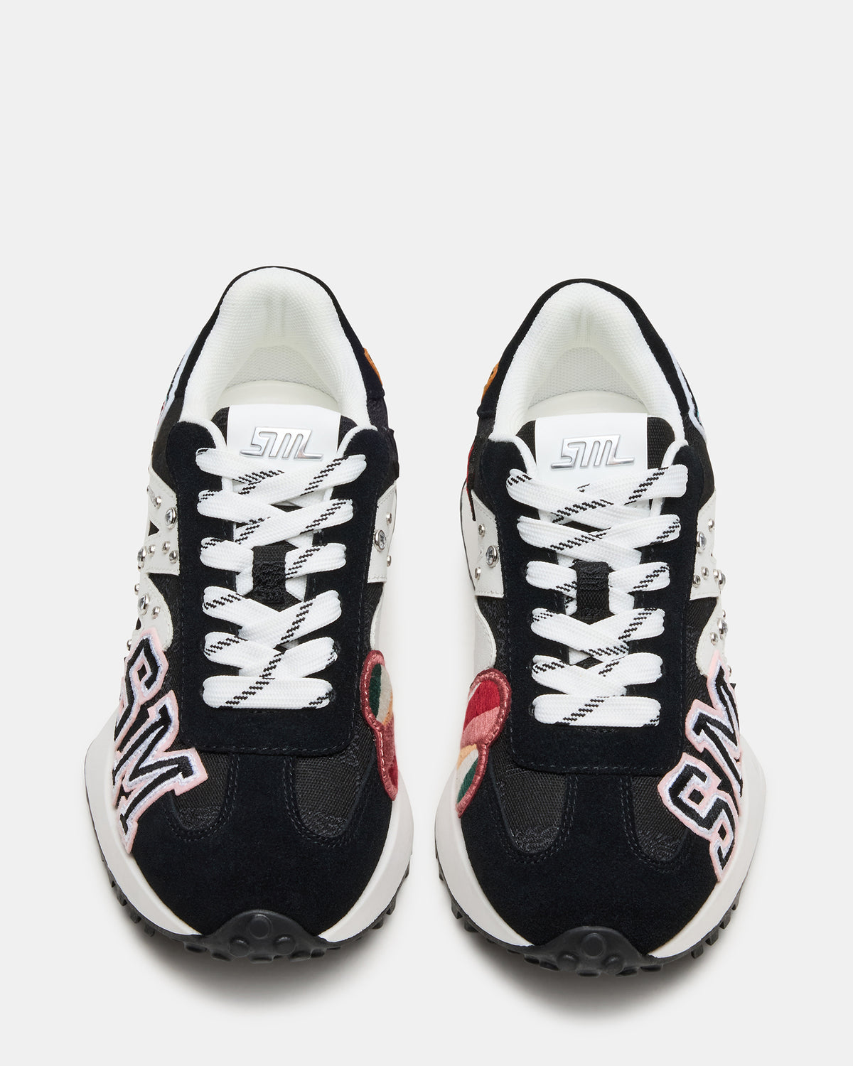 CAMPO Black Multi Patches Lace-Up Women's Sneaker - Steve Madden