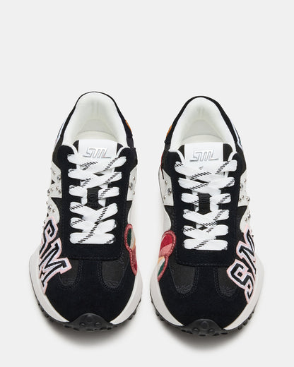 CAMPO Black Multi Patches Lace-Up Women's Sneaker - Steve Madden