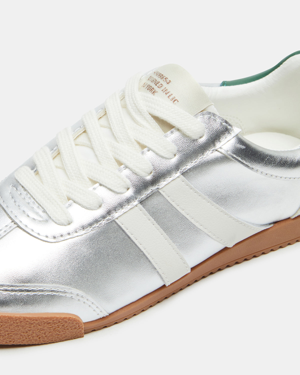 HUDSIN Silver Multi Women's Lace-Up Low-Top Sneaker - Steve Madden