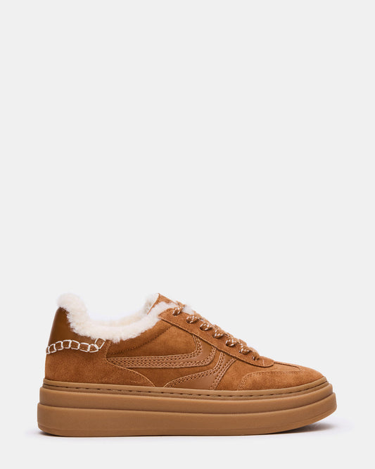 DODGE Faux Fur Low-Top Platform Women's Sneaker - Steve Madden