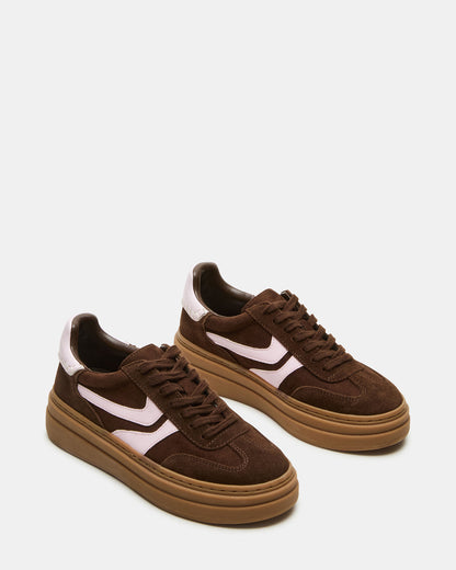 DODGE Brown Multi Low-Top Platform Women's Sneaker - Steve Madden