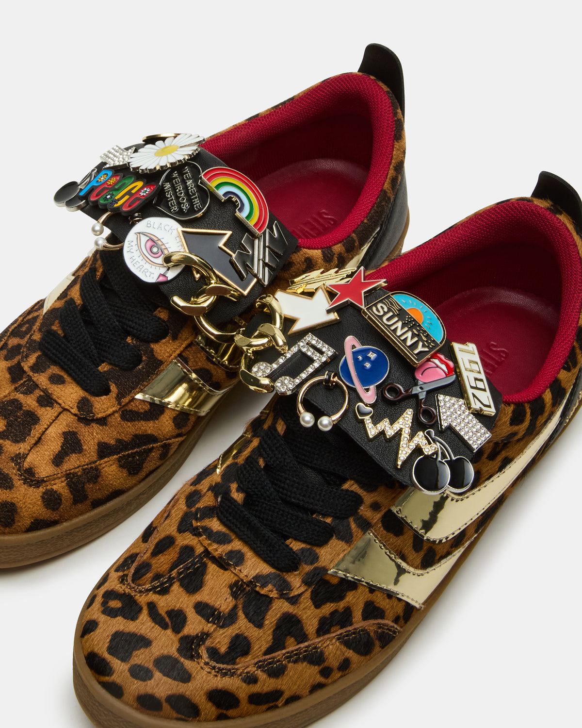 WYATT Leopard Lace-Up Low-Top Pin Women's Sneaker - Steve Madden