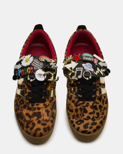 WYATT Leopard Lace-Up Low-Top Pin Women's Sneaker - Steve Madden