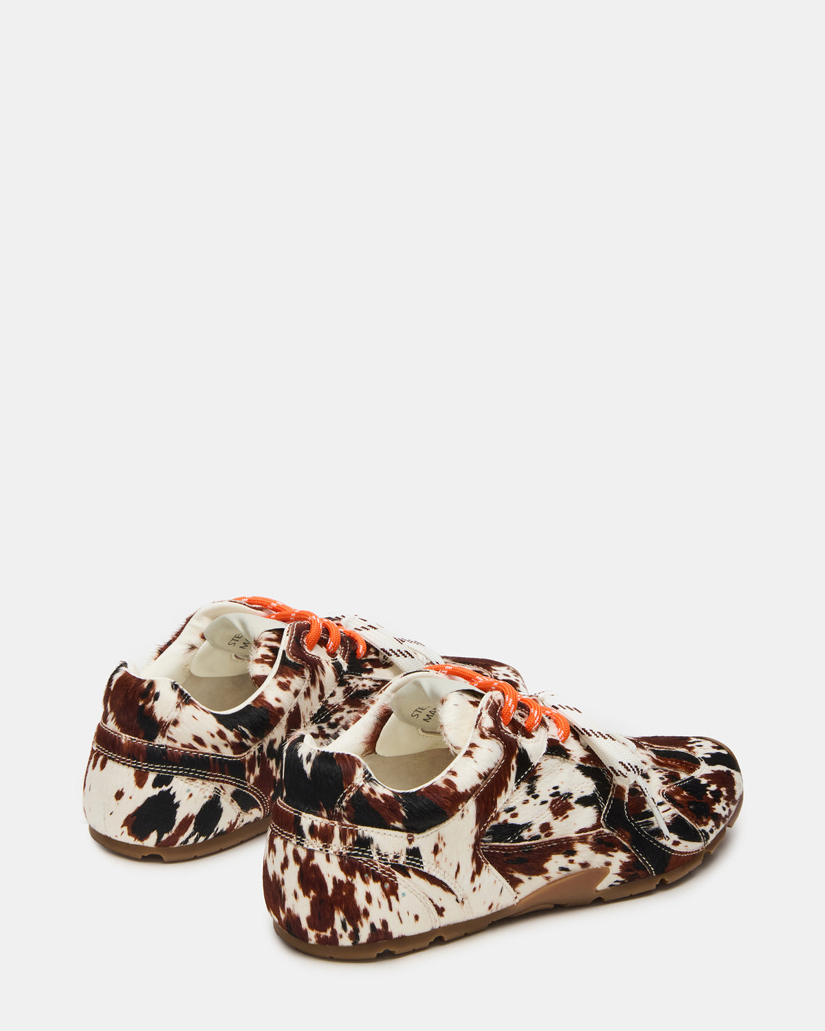 AZIEL Brown Cow Print Low-Top Lace-Up Women's Sneakers - Steve Madden