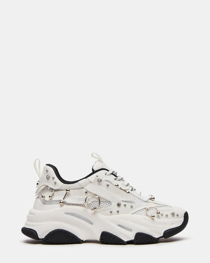 POSSESSION Piercing White Platform Lace-Up Women's Sneaker - Steve Madden
