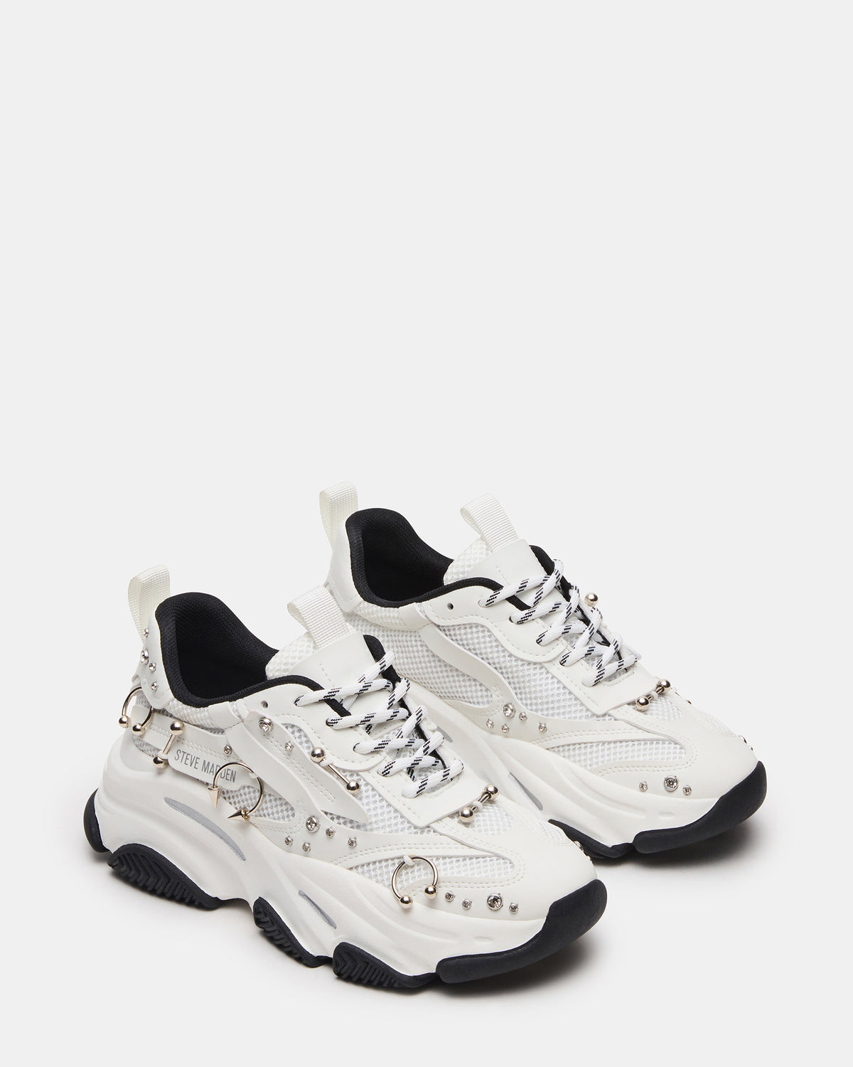 POSSESSION Piercing White Platform Lace-Up Women's Sneaker - Steve Madden