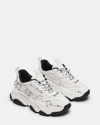 POSSESSION Piercing White Platform Lace-Up Women's Sneaker - Steve Madden