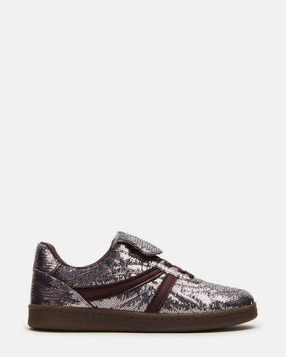 MADRID Sequin Pewter Low-Top Sneaker | Women's Sneakers - Steve Madden
