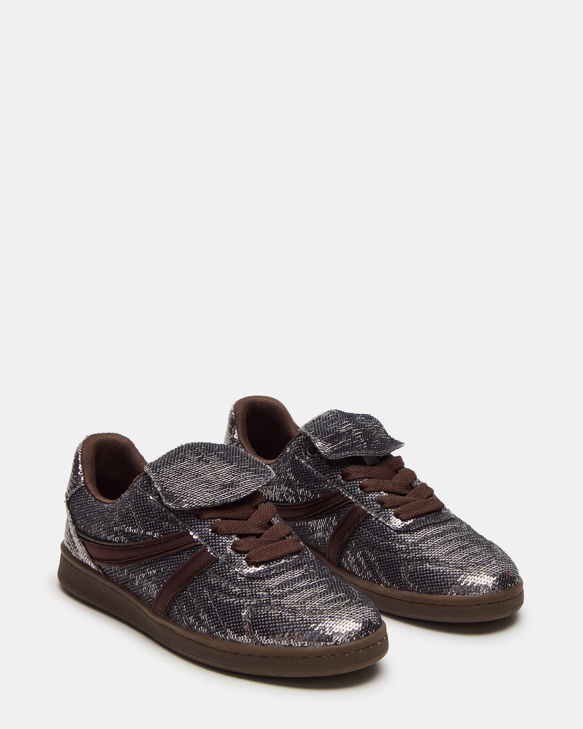 MADRID Sequin Pewter Low-Top Sneaker | Women's Sneakers - Steve Madden