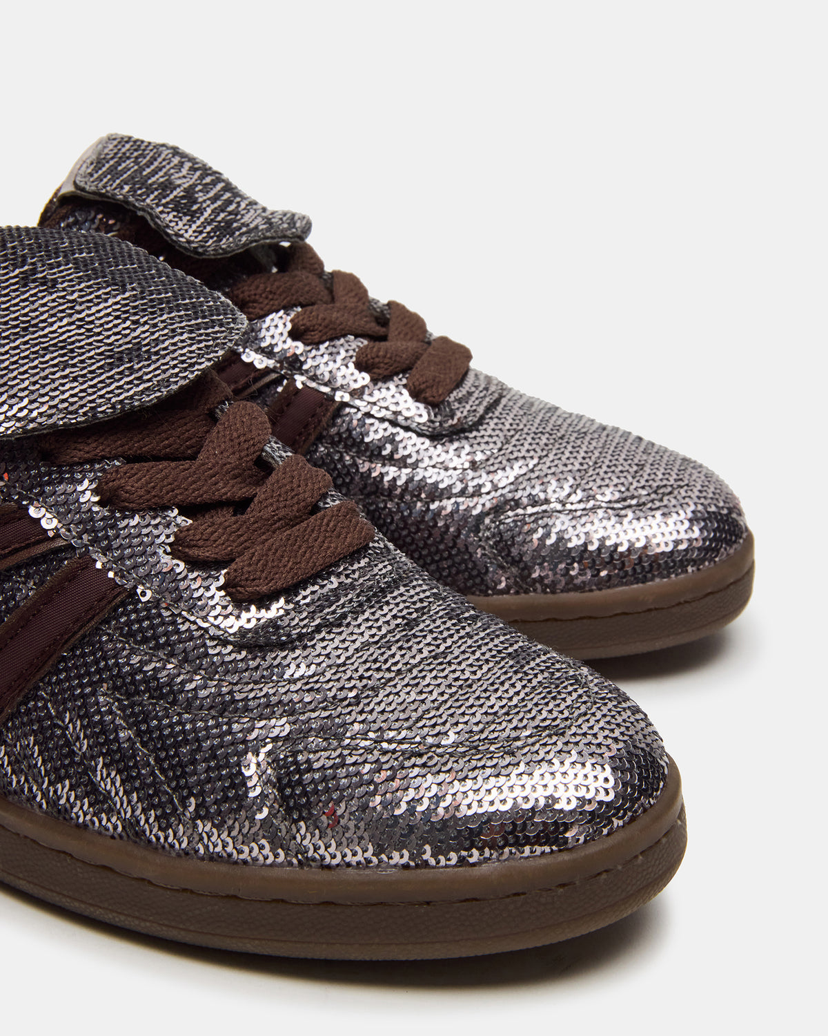 MADRID Sequin Pewter Low-Top Sneaker | Women's Sneakers - Steve Madden