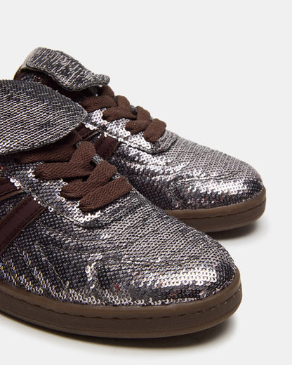MADRID Sequin Pewter Low-Top Sneaker | Women's Sneakers - Steve Madden