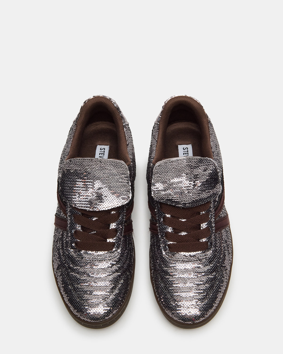 MADRID Sequin Pewter Low-Top Sneaker | Women's Sneakers - Steve Madden