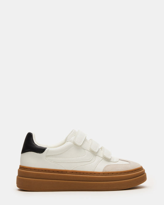 DASH White Multi Women's Low-Top Platform Velcro Sneaker - Steve Madden