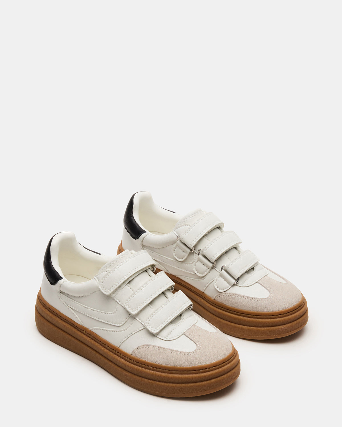 DASH White Multi Women's Low-Top Platform Velcro Sneaker - Steve Madden
