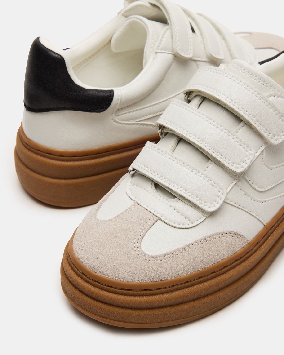 DASH White Multi Women's Low-Top Platform Velcro Sneaker - Steve Madden