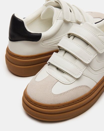 DASH White Multi Women's Low-Top Platform Velcro Sneaker - Steve Madden
