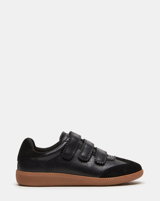 MOMENTUM Black Velcro Low-Top Women's Sneakers - Steve Madden