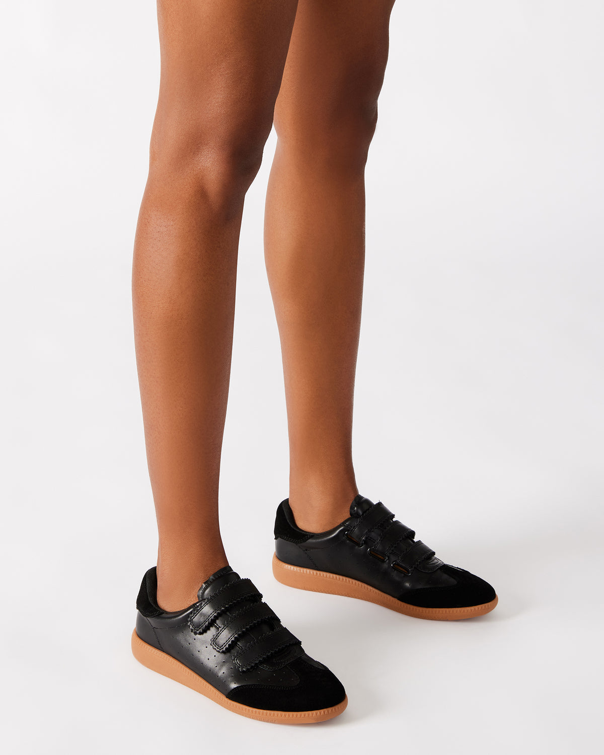 MOMENTUM Black Velcro Low-Top Women's Sneakers - Steve Madden