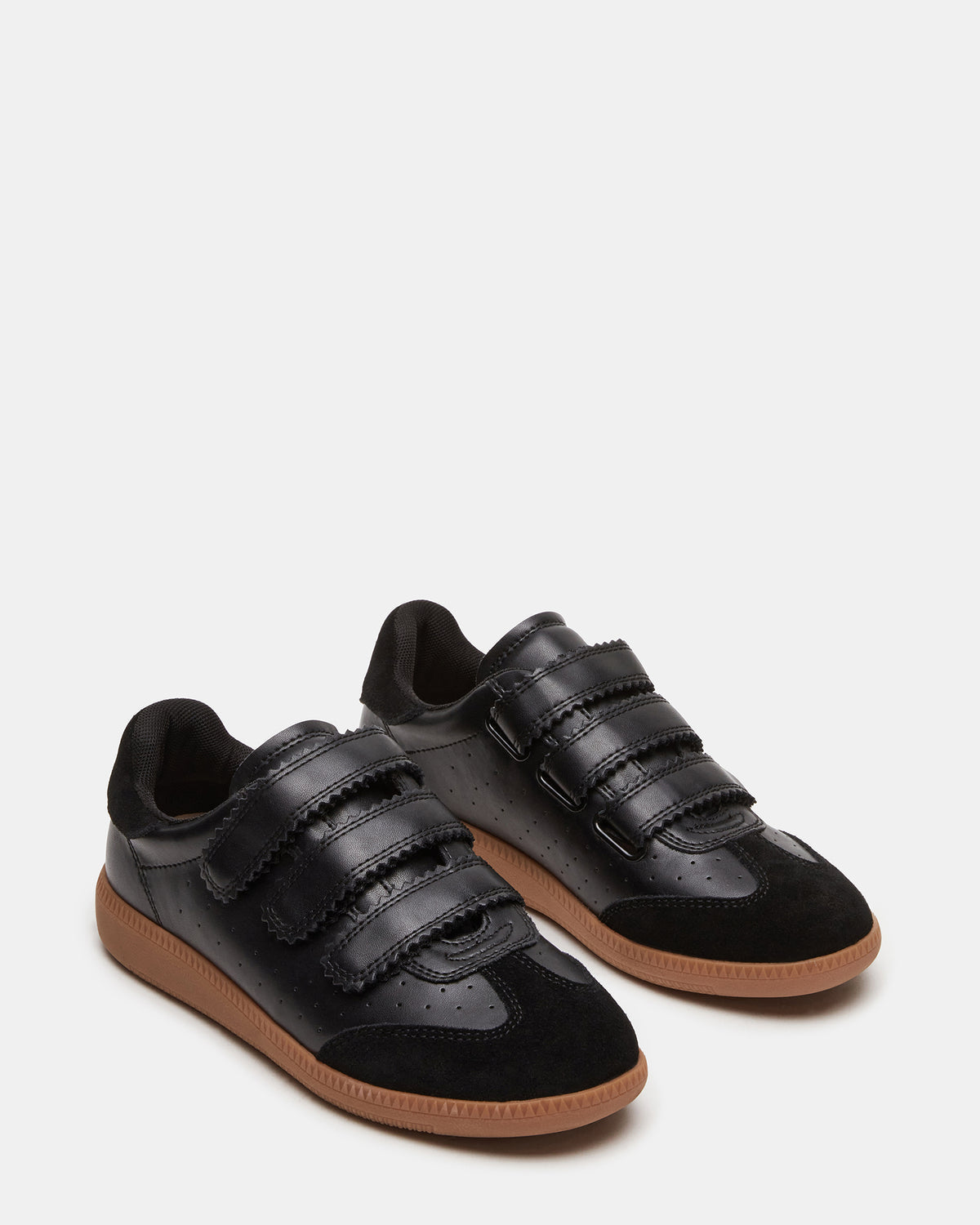 MOMENTUM Black Velcro Low-Top Women's Sneakers - Steve Madden
