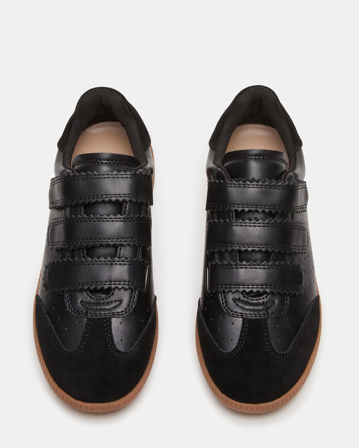MOMENTUM Black Velcro Low-Top Women's Sneakers - Steve Madden