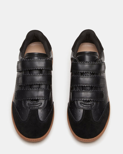 MOMENTUM Black Velcro Low-Top Women's Sneakers - Steve Madden