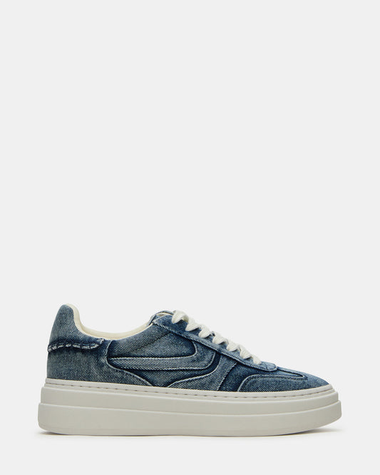 DODGE Denim Fabric Low-Top Platform Women's Sneaker - Steve Madden