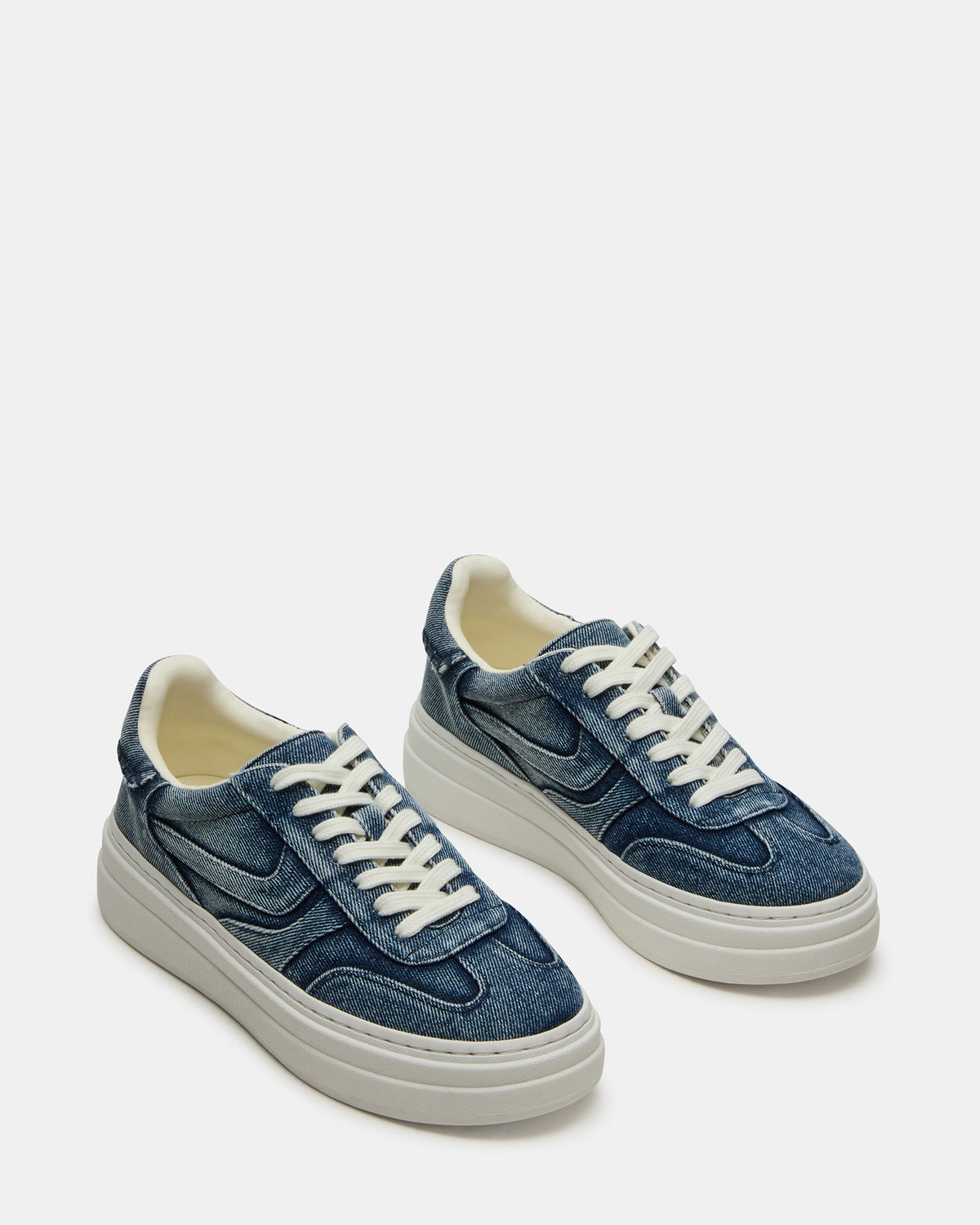 DODGE Denim Fabric Low-Top Platform Women's Sneaker - Steve Madden